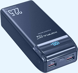 Amazon.com: KONFULON Power Bank 30000mah Portable Charger Portable Battery  Pack USB-C 18W PD Tri-Input and Tri-Output LCD Display Portable Battery  Charger for iPhone 12, MacBook,Nintendo Switch and Pixel : Cell Phones &